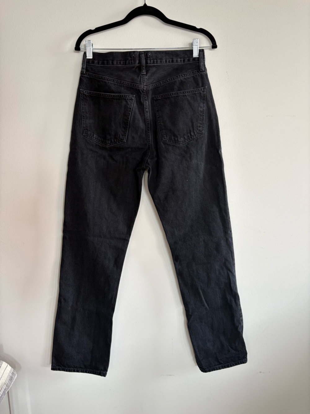 Agolde Washed Black Straight Lana Jeans - Picture 4 of 5